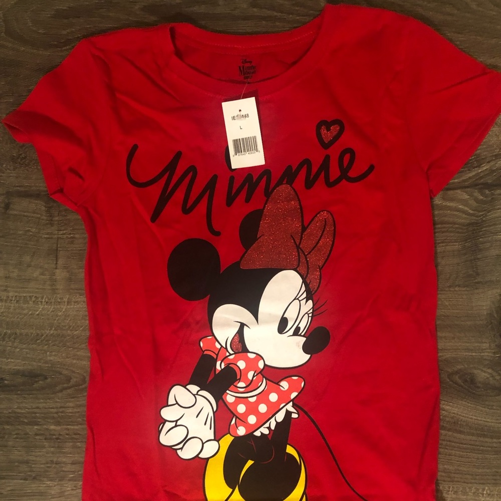 Minnie Mouse Red T-shirt Girls Large
